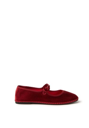Ballerina's met enkelbandjes - dark red