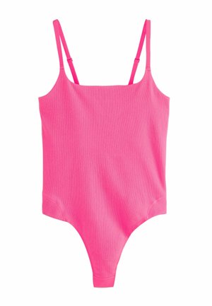Self., REGULAR FIT - STRAPPY SQUARE NECK BODYSUIT . - Top - pink