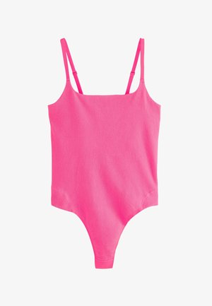 Self., REGULAR FIT - STRAPPY SQUARE NECK BODYSUIT . - Top - pink