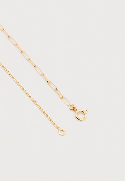 Αλυσίδα κοσμημάτων σε χρυσό τόνο με εναλλασσόμενους ορθογώνιους και στρογγυλούς κρίκους. Διαθέτει κρίκο-καβουράκι για ασφαλές κλείσιμο. Λείο υφή.