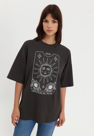 Print T-shirt - anthracite
