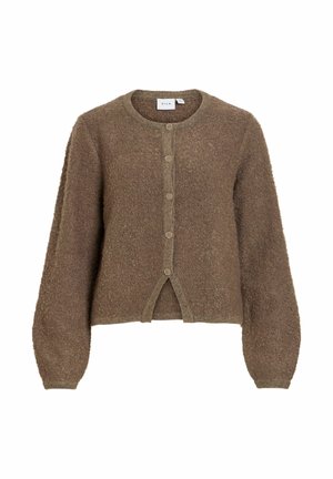VILA, VIPIGGA O-NECK L/S KNIT JACKET NOOS - Gilet - braun