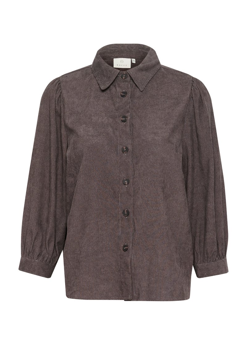 Kaffe KAVERA CORDUROY - Hemdbluse - major brown c/braun - Zalando