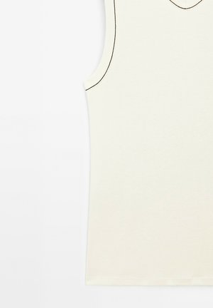Massimo Dutti WITH CONTRAST DETAIL  - Top - beige