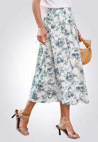 Cupshe ENCHANTING FLORAL PRINT MIDI - A-lijn rok - white