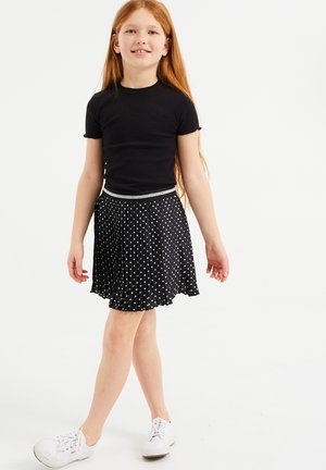 MET STIPPEN EN GLITTERDETAILS - Gonna a campana - all-over print