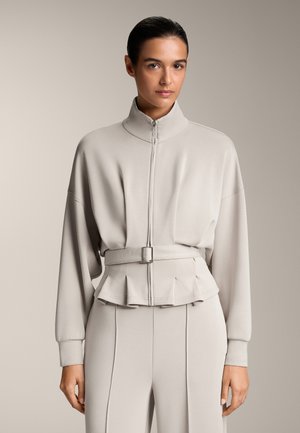 BELTED WITH SOFT-TOUCH  - Cardigan - mottled beige