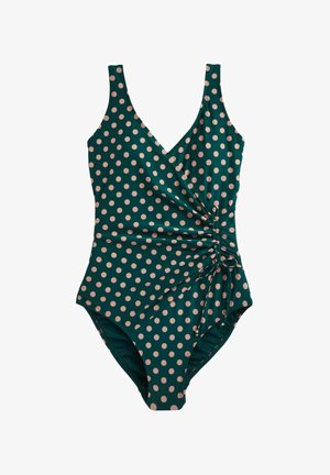 Next, RUCHED SIDE TUMMY CONTROL PETITE - Ujumistrikoo - teal tan spot