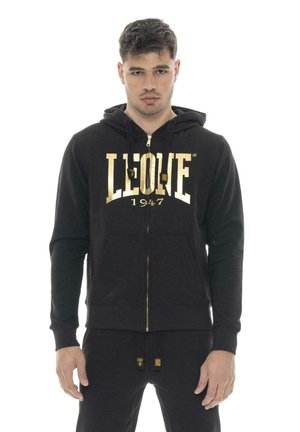 LEONE 1947, SWEATSHIRT - Sweat zippé - black-light grey solid