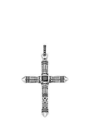 KREUZ MIT ZIRKONIA - Anhänger - silver-coloured