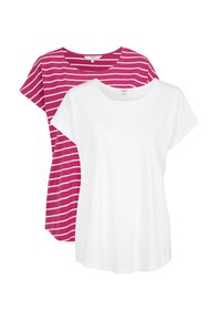 Unausgewählt, cerise   striped /white