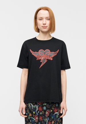 EDWIN HEART WINGS - Μπλουζάκι με στάμπα - black