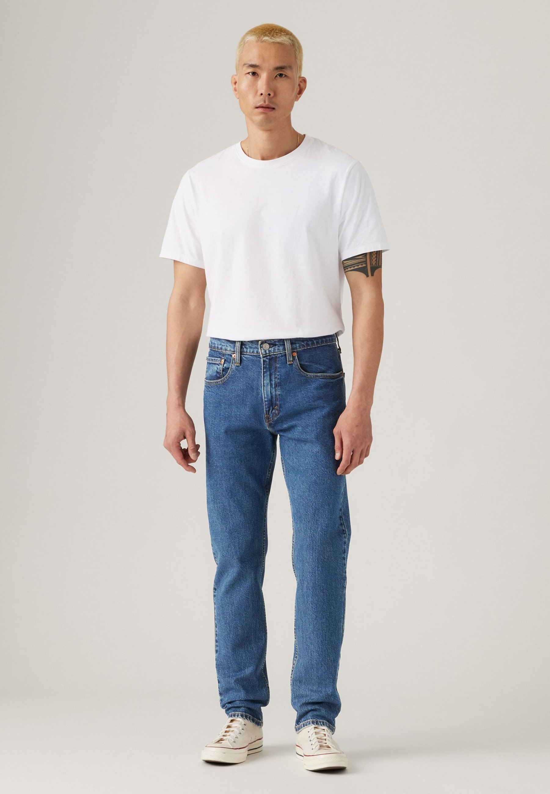 Levi's® 502® TAPER - Jeans Tapered Fit - stonewash stretch t2