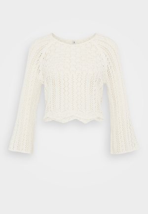 ONLY Petite ONLNOLA LIFE 3/4 - Strikkegenser - cloud dancer