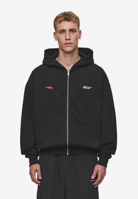 Pegador CLAYTON OVERSIZED JACKET - Užtrauktuku užsegamas treningas - washed black