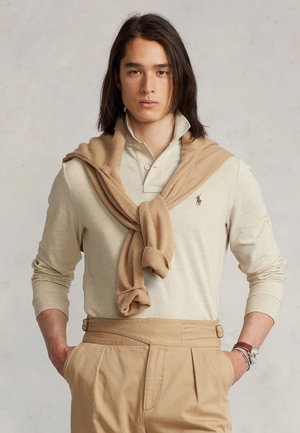 SLIM FIT LONG-SLEEVE POLO SHIRT - Μπλούζα με μακριά μανίκια - expedition dune heather