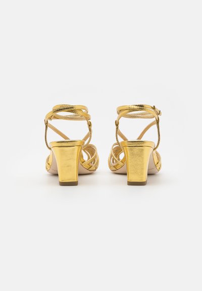 Loeffler Randall LIVVY LATTICE MID HEEL - Sandals - gold