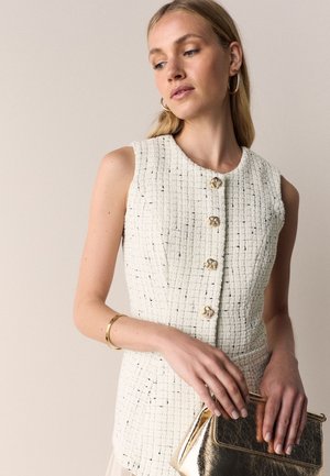 Next, REGULAR FIT - OCCASION 2-IN-1 TWEED WAISTCOAT DRESS  SET - Smanicato - ecru champagne