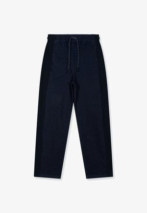 10DAYS, 10DAYS BOTTOMS WESTERN PANTS CHAMBRAY - Pernera ancha - dark blue