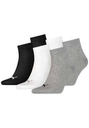 Puma UNISEX 6ER PACK -QUARTER - Socks - schwarz weiß grau