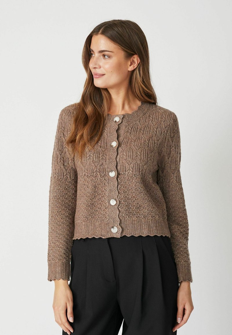 Co'couture POINTELLECC - Strickjacke - walnut