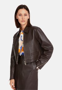 Marc Cain Lederjacke - dark wood