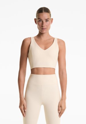 OYSHO WAFFLE - Bustier - beige