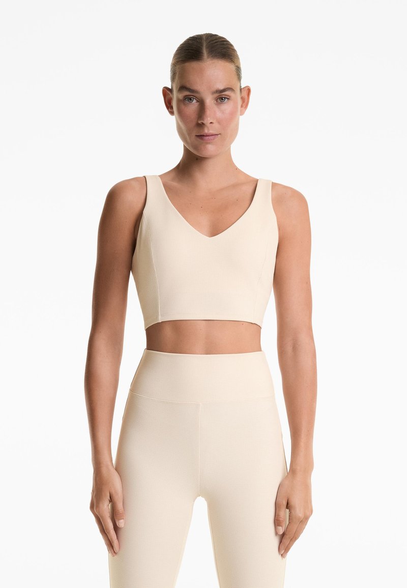 OYSHO WAFFLE - Grudnjak - beige