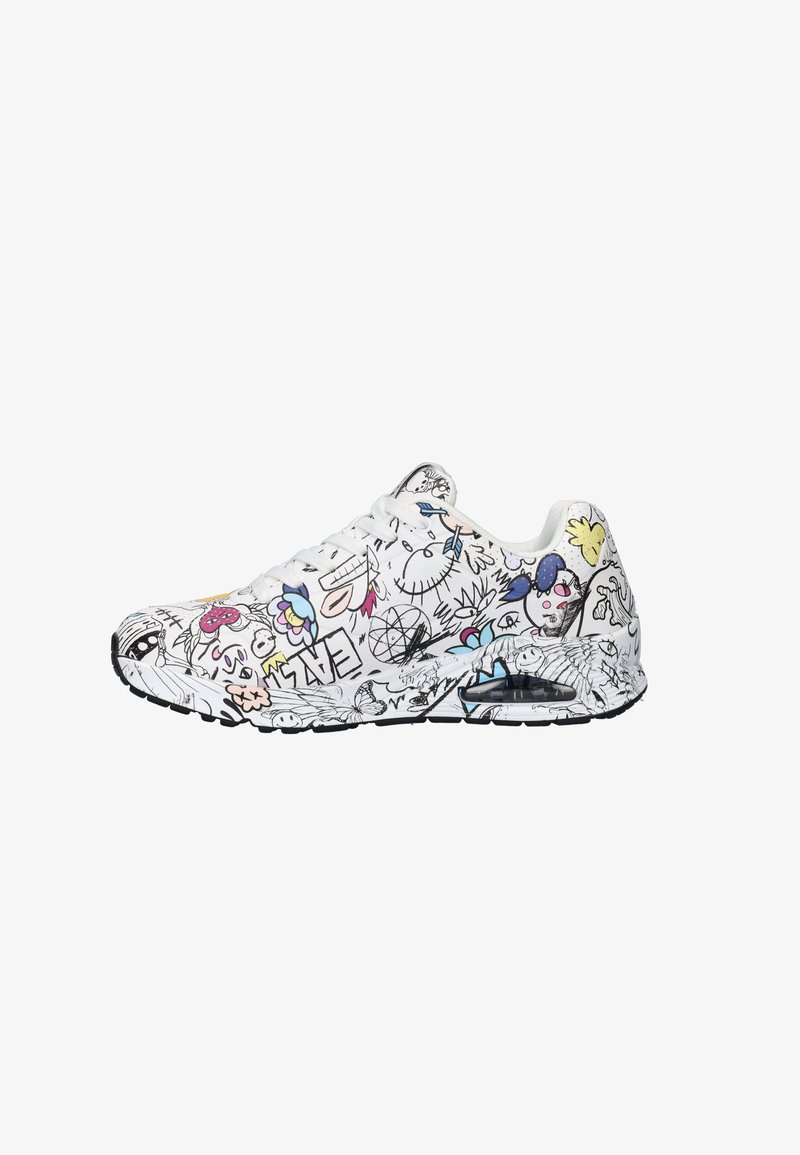 Lowwit Skechers UNO PROCESS SKETCH - Sneaker low - wit/weiß - Zalando
