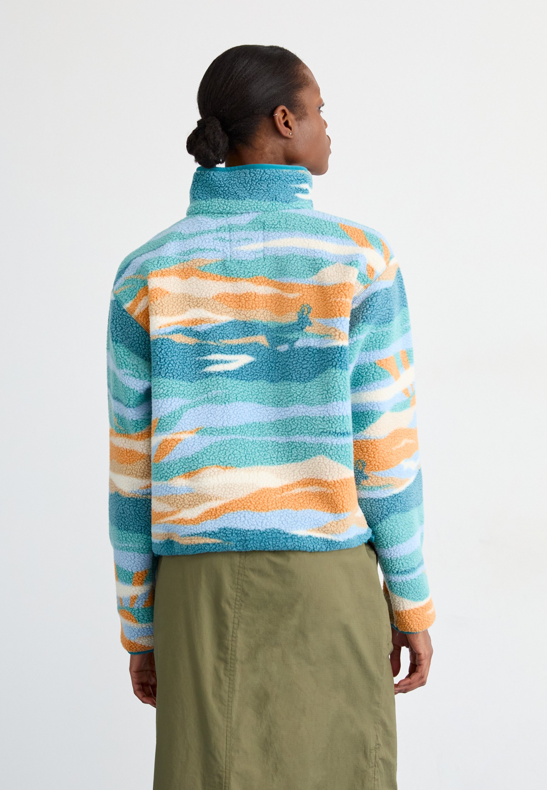 Columbia HELVETIA™ CROPPED HALF SNAP - Fleece jumper - teal/rogue