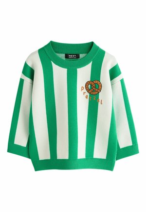 REGULAR FIT -  CREW NECK  - Striktrøje - green ecru pretzel