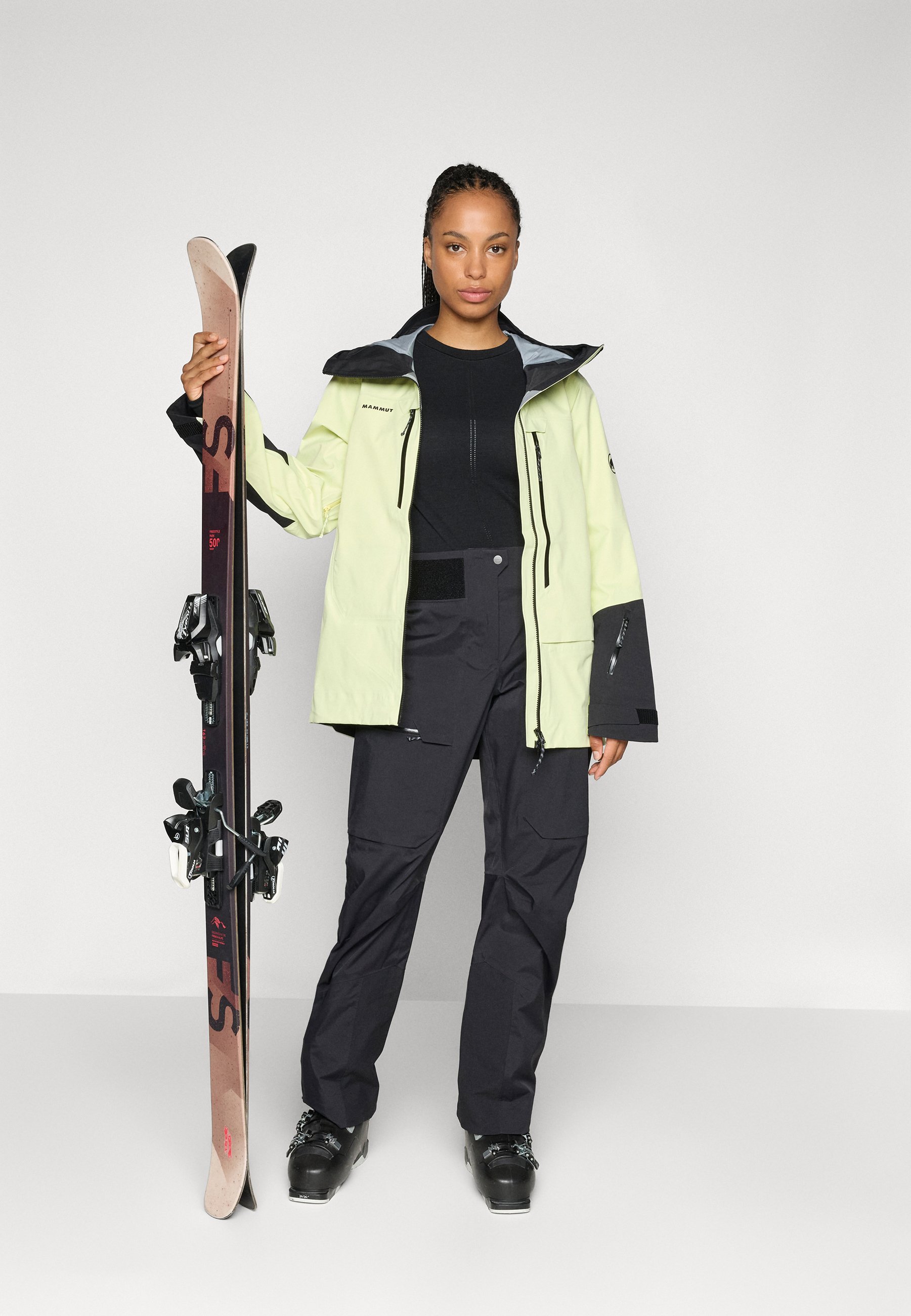 Mammut HALDIGRAT LIGHT HS HOODED - Ski jacket - sulai/black/neon