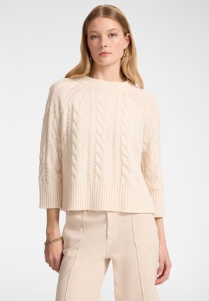 A TRECCE IN  - Jumper - bianco