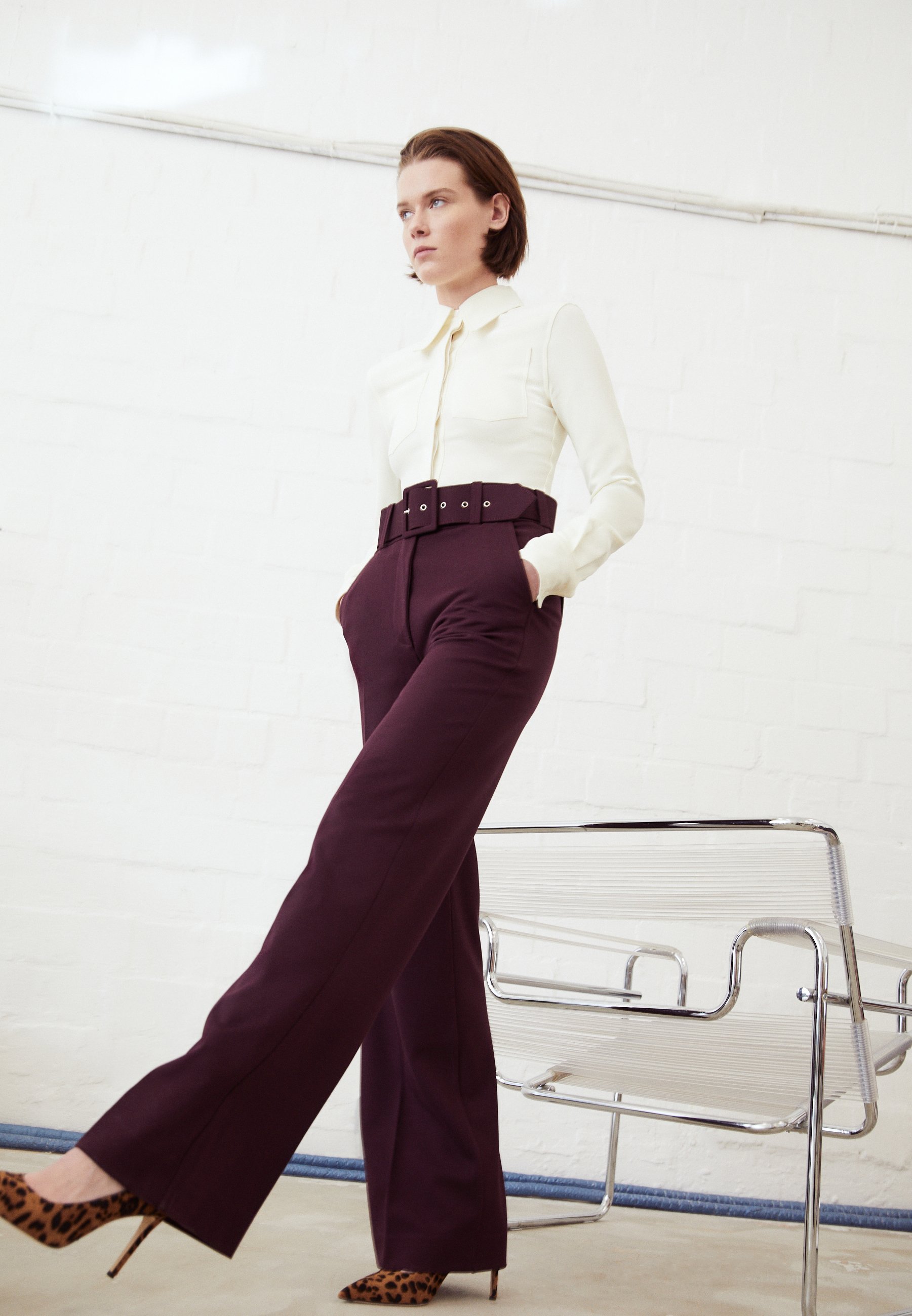 Victoria Beckham BELTED WIDE LEG 