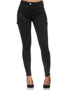 Elara Pantalones cargo - schwarz