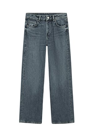Massimo Dutti, MID-WAIST WIDE-LEG JEANS - Jeans Straight Leg - blue