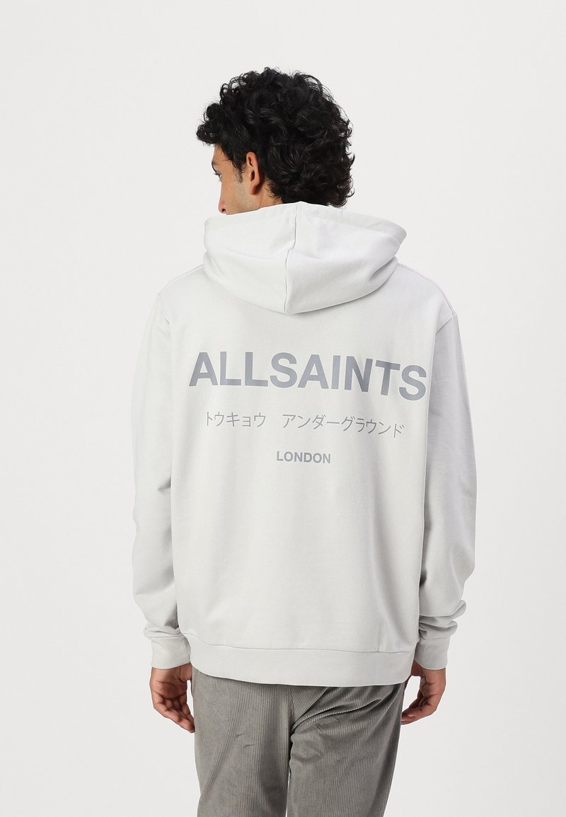 AllSaints UNDERGROUND HOODY - Felpa con cappuccio - pearl grey