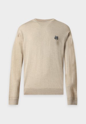 Maison Kitsuné, FOX HEAD JUMPER - Jersey de punto - light beige melange