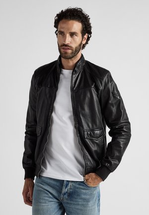 Leren jas - black