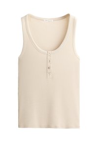 SOFT TOUCH SLEEVELESS BUTTONED - Linne - sand