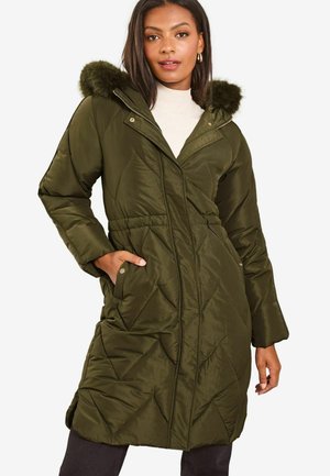 Lipsy SHOWER RESISTANT QUILTED PADDED - REGULAR FIT - Téli kabát - khaki green