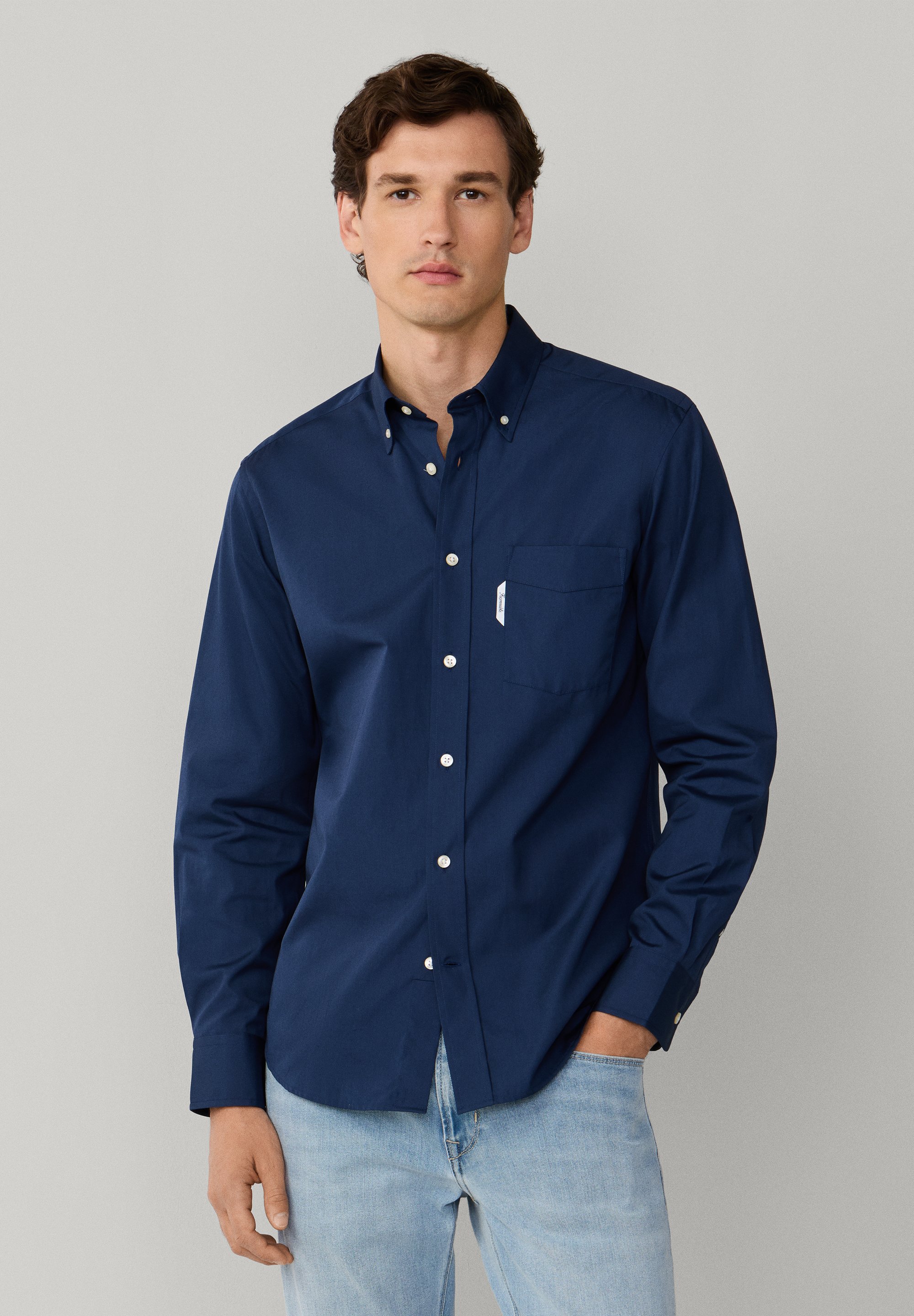 Veste bouclette boutonnée bleu marine femme | La Halle