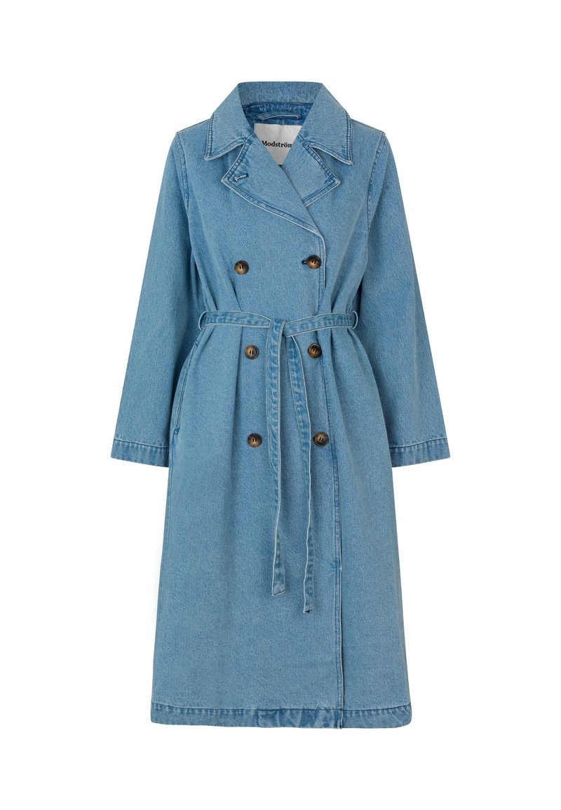 Modström Trenchcoat donkerblauw denim Modström Trenchcoat donkerblauw denim