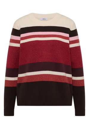 Cecil, PULLOVER MIT RUNDHALS UND STREIFEN - Jumper - rhubarb melange