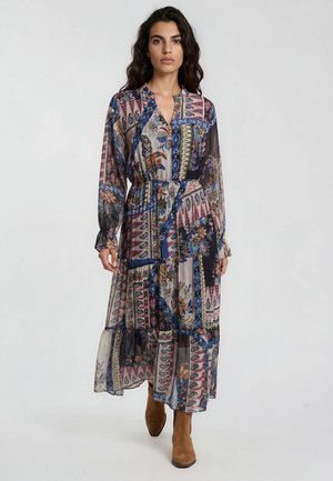 MILANO ITALY, MILANO ITALY GEMUSTERTES MAXIKLEID IM BOHO-STIL - Day dress - navy
