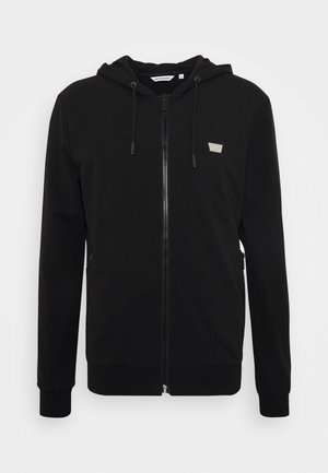 Felpa con zip - black