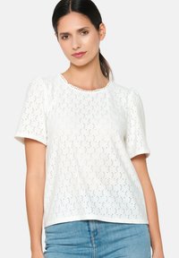 LolaLiza WITH BRODERIE ANGLAISE - Blouse - optical white
