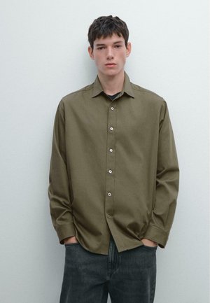 Hemd - mottled dark green