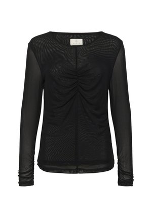 KACHAI DRAPED MESH TOP - Langærmet T-shirt - black deep