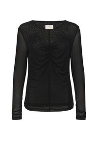 Kaffe Langærmet T-shirt - black deep